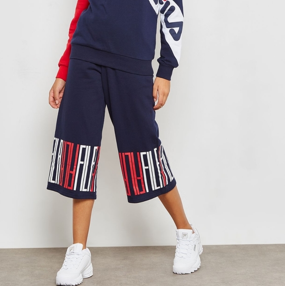 Fila Pants - FILA HIGH WAISTED CULOTTES SIZE S
